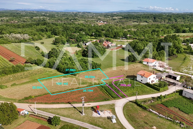 ISTRIEN, ŽMINJ – Baugrundstück mit freier Aussicht 1001 m2